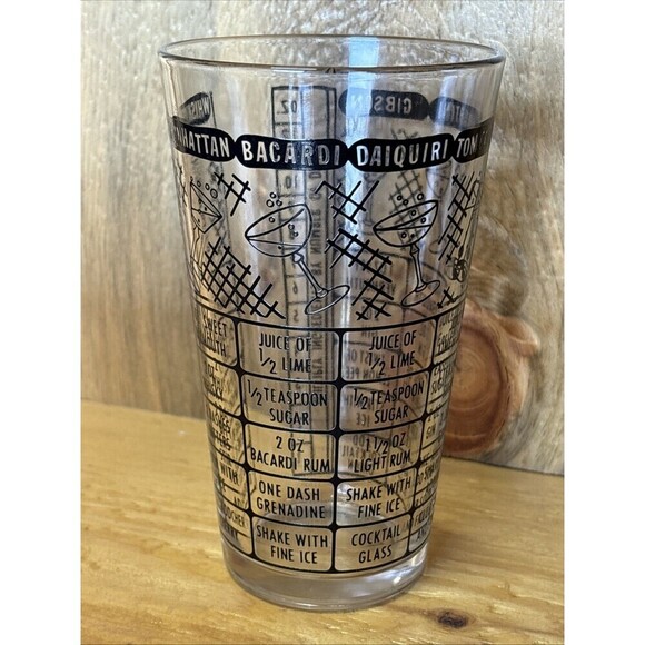 Vintage Federal Bartender Back Bar Cocktail Mixing Glass - Picture 7 of 7